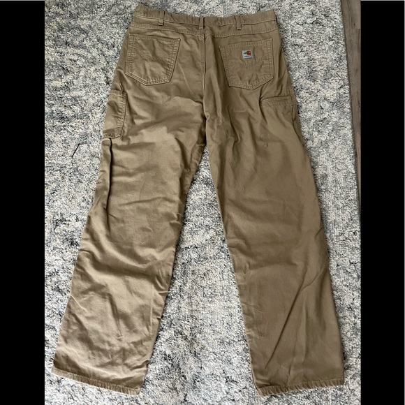 Mens Carhartt Khaki Flame Resistant Work Pants - Picture 1 of 4